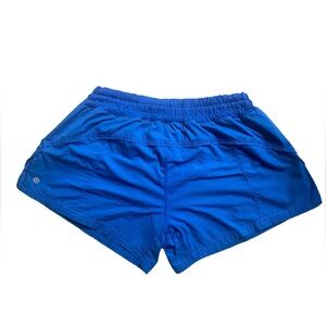 Lululemons blue running shorts with pockets